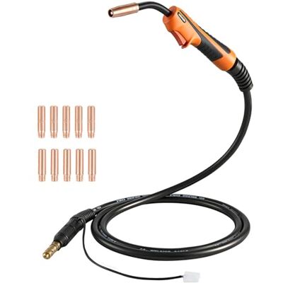 VEVOR Antorcha MIG 100A con Cable 3 m, Pistola de Soldadura Compatible con Lincoln Magnum 100L K530-5, Lincoln SP, MIG Pak, Pro, Weld Pak, Power con Puntas 0,8-0,9 mm para Taller Automotriz Reparación VEVOR Antorcha MIG 100A con Cable 3 m, Pistola de Soldadura Compatible con Lincoln Magnum 100L K530-5, Lincoln SP, MIG Pak, Pro, Weld Pak, Power con Puntas 0,8-0,9 mm para Taller Automotriz Reparación