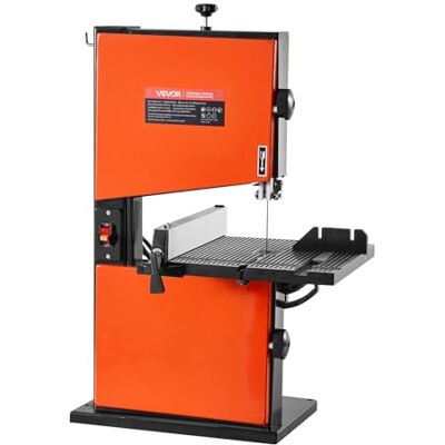 VEVOR Sierra de Cinta para Madera con Motor de 373 W, Altura de Corte de 90 mm, Ancho de Corte de 229 mm, Mesa de Aluminio Fundido de 300 x 300 mm, con Luz de Trabajo de 360°, para Carpintería VEVOR Sierra de Cinta para Madera con Motor de 373 W, Altura de Corte de 90 mm, Ancho de Corte de 229 mm, Mesa de Aluminio Fundido de 300 x 300 mm, con Luz de Trabajo de 360°, para Carpintería