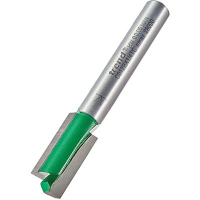 Trend CraftPro Cortador de Fresadora Recto de Doble Filo, Vástago de 1/4 de pulgada, Diámetro de Corte de 9mm y Longitud de Corte de 19mm, metal duro (TCT), Trend CraftPro Cortador de Fresadora Recto de Doble Filo, Vástago de 1/4 de pulgada, Diámetro de Corte de 9mm y Longitud de Corte de 19mm, metal duro (TCT),
