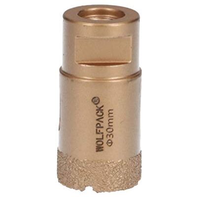 WOLFPACK LINEA PROFESIONAL Corona Diamante Para Amoladora Ø 30 mm. Conexión Rosca M14. Corte Seco WOLFPACK LINEA PROFESIONAL Corona Diamante Para Amoladora Ø 30 mm. Conexión Rosca M14. Corte Seco