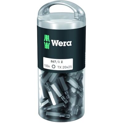Wera 867/1 Puntas TORX® DIY 100, TX 20 x 25 mm, 100 piezas Wera 867/1 Puntas TORX® DIY 100, TX 20 x 25 mm, 100 piezas