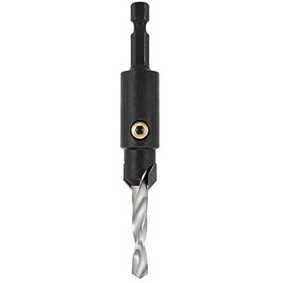 Trend Snappy Avellanador TCT de 12,7 mm con taladro HSS de acero de 6 mm, longitud ajustable, sistema de liberación rápida, , color plateado Trend Snappy Avellanador TCT de 12,7 mm con taladro HSS de acero de 6 mm, longitud ajustable, sistema de liberación rápida, , color plateado