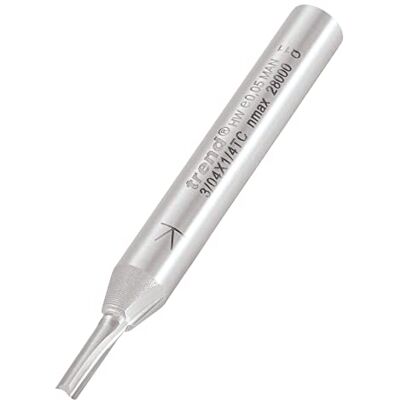 Trend Profesional Cortador de Fresadora Recto de Dos Flautas, Vástago de 1/4 Pulgada, Diámetro de Corte de 2.5mm, metal duro (TCT), Trend Profesional Cortador de Fresadora Recto de Dos Flautas, Vástago de 1/4 Pulgada, Diámetro de Corte de 2.5mm, metal duro (TCT),