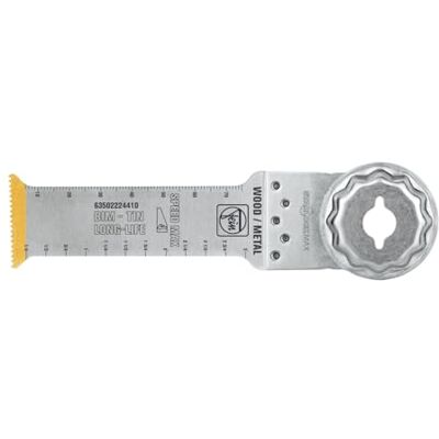 Fein Hoja de sierra E-Cut Long-Life bimetálica con una larga vida útil, hoja de sierra para cortes profundos,1 Unid., Ancho 32 mm, Longitud 90 mm, Alojamiento StarlockMax, con revestimiento de titanio Fein Hoja de sierra E-Cut Long-Life bimetálica con una larga vida útil, hoja de sierra para cortes profundos,1 Unid., Ancho 32 mm, Longitud 90 mm, Alojamiento StarlockMax, con revestimiento de titanio