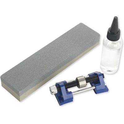 ECLIPSE Professional Tools Kit de Afilado y Asentado de 3 Piezas – Guía de Afilado, Piedra de Doble Grano y Aceite para Herramientas de Carpintería ECLIPSE Professional Tools Kit de Afilado y Asentado de 3 Piezas – Guía de Afilado, Piedra de Doble Grano y Aceite para Herramientas de Carpintería
