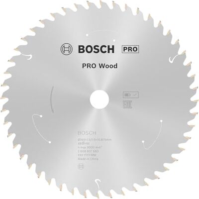 Bosch Professional Disco de sierra circular Standard for Wood (madera, 165 x 15,875 x 1,5 mm, 48 dientes, accesorio de sierra circular sin cable) Bosch Professional Disco de sierra circular Standard for Wood (madera, 165 x 15,875 x 1,5 mm, 48 dientes, accesorio de sierra circular sin cable)