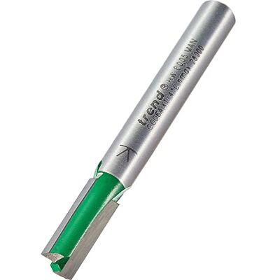 Trend CraftPro Cortador de Fresadora Recto de Doble Filo, Vástago de 1/4 Pulgada, Diámetro de Corte de 6.3mm y Longitud de Corte de 16mm, metal duro (TCT), Trend CraftPro Cortador de Fresadora Recto de Doble Filo, Vástago de 1/4 Pulgada, Diámetro de Corte de 6.3mm y Longitud de Corte de 16mm, metal duro (TCT),
