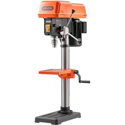 VEVOR Taladro de Columna 400W 254mm Taladradora de Columna Velocidad Variable 440-2600 RPM con Pantalla Digital X-Laser LED, Mesa Inclinable 45° para Carpintería Metalistería Taller Hogar Madera Metal VEVOR Taladro de Columna 400W 254mm Taladradora de Columna Velocidad Variable 440-2600 RPM con Pantalla Digital X-Laser LED, Mesa Inclinable 45° para Carpintería Metalistería Taller Hogar Madera Metal