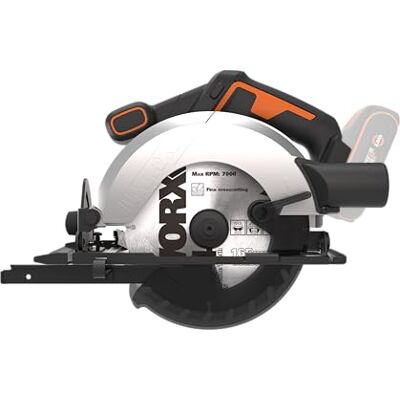 WORX Sierra circular a batería 20V Disco 165 mm ángulo de inclinación de 0-50° ajuste sin herramientas corte máximo de 55 mm (90°) diseño compacto Sin batería ni cargador WORX Sierra circular a batería 20V Disco 165 mm ángulo de inclinación de 0-50° ajuste sin herramientas corte máximo de 55 mm (90°) diseño compacto Sin batería ni cargador