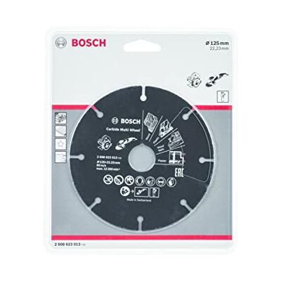 Bosch Disco multimaterial de carburo para amoladora, Gris, Ø 125 mm Bosch Disco multimaterial de carburo para amoladora, Gris, Ø 125 mm