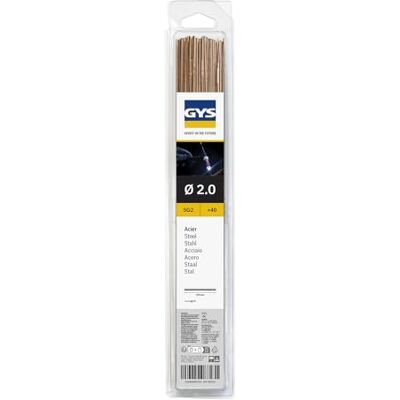 GYS TOPARC propiedad de 40 Varillas TIG INOX (SG2) Ø2,0-330mm 0,33Kg BLISTER GYS TOPARC propiedad de 40 Varillas TIG INOX (SG2) Ø2,0-330mm 0,33Kg BLISTER