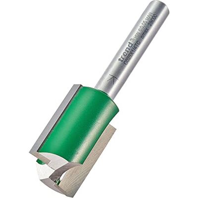 Trend CraftPro Cortador de Fresadora Recto de Doble Filo, Vástago de 1/4 Pulgada, Diámetro de Corte de 17.5mm y Longitud de Corte de 25.4mm, metal duro (TCT), Trend CraftPro Cortador de Fresadora Recto de Doble Filo, Vástago de 1/4 Pulgada, Diámetro de Corte de 17.5mm y Longitud de Corte de 25.4mm, metal duro (TCT),