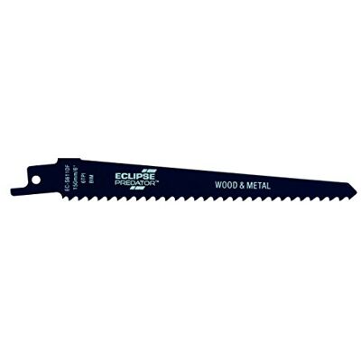 ECLIPSE Professional Tools Predator Bi-Metal 150 mm x Progresiva 6 TPI Hojas de sierra para cortar madera y metal (paquete de 5) ECLIPSE Professional Tools Predator Bi-Metal 150 mm x Progresiva 6 TPI Hojas de sierra para cortar madera y metal (paquete de 5)