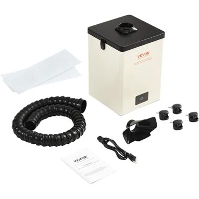 VEVOR Aspirador de Vapor de Soldadura Ventilador de Trabajo de 150 W Filtro de 3 Capas 332 m³/h Absorbente de Humo para Soldadura Compacto para Reparación de Teléfonos de Soldadura DIY Impresión 3D VEVOR Aspirador de Vapor de Soldadura Ventilador de Trabajo de 150 W Filtro de 3 Capas 332 m³/h Absorbente de Humo para Soldadura Compacto para Reparación de Teléfonos de Soldadura DIY Impresión 3D