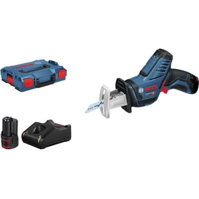 Bosch 12V System sierra de sable a batería GSA 12V-14 (profundidad de corte en madera/perfiles metálicos: 65/50 mm, incl. 2 hojas de sierra, 2 baterías de 3,0 Ah y cargador, L-BOXX) Bosch 12V System sierra de sable a batería GSA 12V-14 (profundidad de corte en madera/perfiles metálicos: 65/50 mm, incl. 2 hojas de sierra, 2 baterías de 3,0 Ah y cargador, L-BOXX)