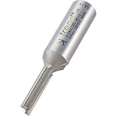 Trend Profesional Cortador Recto de Dos Flautas para Fresadora, Mango de 1/2 Pulgada, Diámetro de Corte de 6mm, Longitud de Corte de 25mm, metal duro (TCT), Trend Profesional Cortador Recto de Dos Flautas para Fresadora, Mango de 1/2 Pulgada, Diámetro de Corte de 6mm, Longitud de Corte de 25mm, metal duro (TCT),