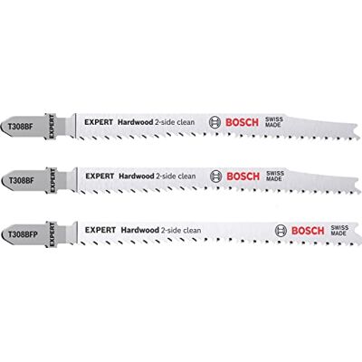 Bosch Modelo T308BF/BFP - Hojas de sierra para madera dura - 3 piezas Bosch Modelo T308BF/BFP - Hojas de sierra para madera dura - 3 piezas