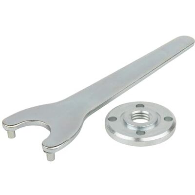 wolfcraft Juego de llave de brida para amoladora angular, recta, 2 piezas I I Para sujetar discos de corte, desbastado y lijado wolfcraft Juego de llave de brida para amoladora angular, recta, 2 piezas I I Para sujetar discos de corte, desbastado y lijado