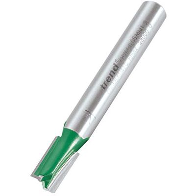 Trend CraftPro Cortador de Fresadora Recto de Dos Flautas, Vástago de 1/4 Pulgada, Diámetro de Corte de 6.3mm y Longitud de Corte de 11mm, metal duro (TCT), Trend CraftPro Cortador de Fresadora Recto de Dos Flautas, Vástago de 1/4 Pulgada, Diámetro de Corte de 6.3mm y Longitud de Corte de 11mm, metal duro (TCT),