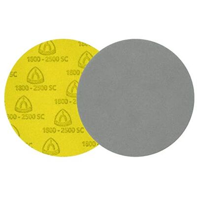 Klingspor Disco abrasivo con espuma para pintura y pintura FD 500, sin agujero, grano 3000, 125 mm de diámetro, 10 unidades Klingspor Disco abrasivo con espuma para pintura y pintura FD 500, sin agujero, grano 3000, 125 mm de diámetro, 10 unidades