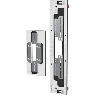Trend Plantilla profesional Strike & Keep Router Jig, diseño de doble capa totalmente ajustable para placa frontal y enrutamiento de mortaja, se adapta a todos los tipos comunes de pestillo y bloqueo Trend Plantilla profesional Strike & Keep Router Jig, diseño de doble capa totalmente ajustable para placa frontal y enrutamiento de mortaja, se adapta a todos los tipos comunes de pestillo y bloqueo