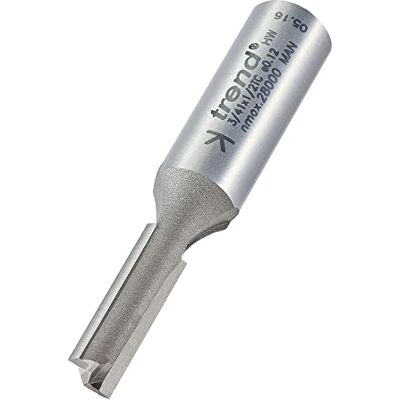 Trend Profesional Cortador de Fresadora Recto de Dos Flautas, Mango de 1/2 Pulgada, Diámetro de Corte de 8mm, Longitud de Corte de 25mm, metal duro (TCT), Trend Profesional Cortador de Fresadora Recto de Dos Flautas, Mango de 1/2 Pulgada, Diámetro de Corte de 8mm, Longitud de Corte de 25mm, metal duro (TCT),