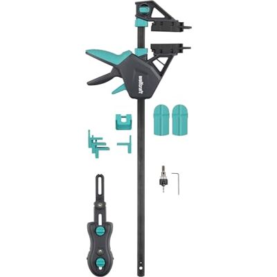 wolfcraft Pro Ergo Juego de construcción de terrazas (11 piezas, kit completo para montaje uniforme de tablones de terrazas, abrazadera de montaje, distanciador, ayuda a taladrar, taladro wolfcraft Pro Ergo Juego de construcción de terrazas (11 piezas, kit completo para montaje uniforme de tablones de terrazas, abrazadera de montaje, distanciador, ayuda a taladrar, taladro