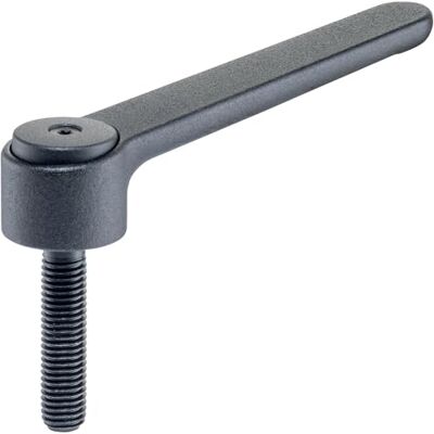 Halder Palanca tensora plana ajustable, con tornillo, d1=32 mm/d2=M12/l1=80 mm/negro Halder Palanca tensora plana ajustable, con tornillo, d1=32 mm/d2=M12/l1=80 mm/negro