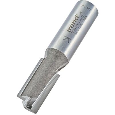 Trend Profesional Cortador Recto de Dos Flautas para Fresadora, Mango de 1/2 Pulgada, Diámetro de Corte de 12.7mm, Longitud de Corte de 25mm, metal duro (TCT), Trend Profesional Cortador Recto de Dos Flautas para Fresadora, Mango de 1/2 Pulgada, Diámetro de Corte de 12.7mm, Longitud de Corte de 25mm, metal duro (TCT),