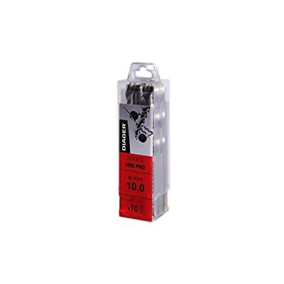 Diager – Brocas HSS molidas cortadas – Tubo de 10 brocas – Taladros de acero aleado y sin alear – Uso versátil – Diámetro 2,6 mm Diager – Brocas HSS molidas cortadas – Tubo de 10 brocas – Taladros de acero aleado y sin alear – Uso versátil – Diámetro 2,6 mm