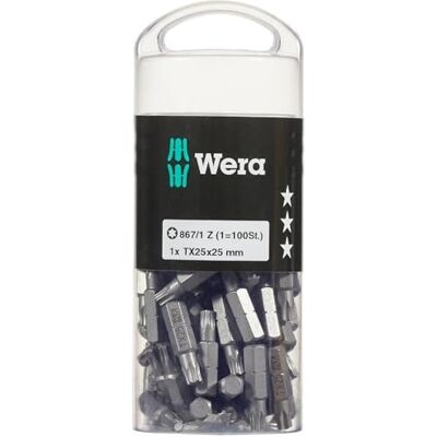Wera 867/1 Puntas TORX® DIY 100, TX 25 x 25 mm, 100 piezas Wera 867/1 Puntas TORX® DIY 100, TX 25 x 25 mm, 100 piezas