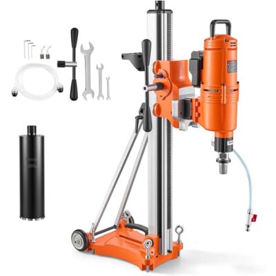 VEVOR Taladro de Núcleo Diámetro 20-450 mm Máquina Perforadora de Diamante Perforación para Hormigón, Ladrillo, Mármol, 4500 W, Velocidad 1150 RPM, con Broca para Taladrar en Húmedo, Base con Ruedas VEVOR Taladro de Núcleo Diámetro 20-450 mm Máquina Perforadora de Diamante Perforación para Hormigón, Ladrillo, Mármol, 4500 W, Velocidad 1150 RPM, con Broca para Taladrar en Húmedo, Base con Ruedas