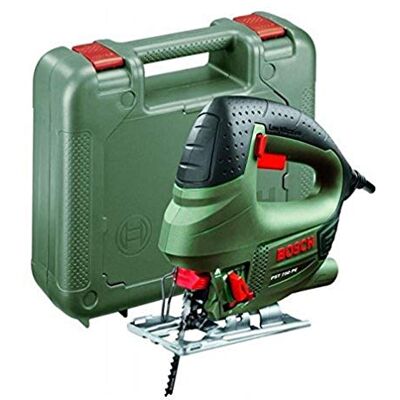 Bosch Sierra de calar PST 750 PE (530 vatios; profundidad de corte: 75 mm en madera, 5 mm en acero, 12 mm en aluminio) Bosch Sierra de calar PST 750 PE (530 vatios; profundidad de corte: 75 mm en madera, 5 mm en acero, 12 mm en aluminio)