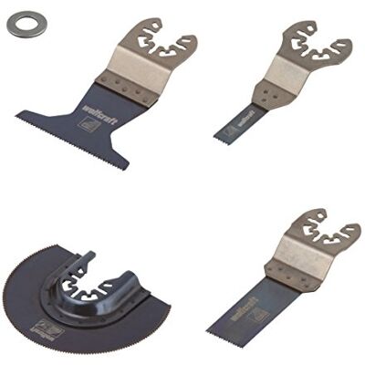 wolfcraft Juego de iniciación de sierra vibratoria para laminado ˮPROˮ 4 piezas, enganche universal I wolfcraft Juego de iniciación de sierra vibratoria para laminado ˮPROˮ 4 piezas, enganche universal I