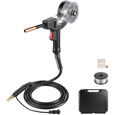 VEVOR Pistola de Carrete MIG 130A con Cable 3 m Compatible con Lincoln Magnum 100SG K2532-1 para Easy MIG 140 180 con Rodillo y Puntas de 0,8-0,9 mm, Alambre Aluminio para Reparación Taller Automotriz VEVOR Pistola de Carrete MIG 130A con Cable 3 m Compatible con Lincoln Magnum 100SG K2532-1 para Easy MIG 140 180 con Rodillo y Puntas de 0,8-0,9 mm, Alambre Aluminio para Reparación Taller Automotriz