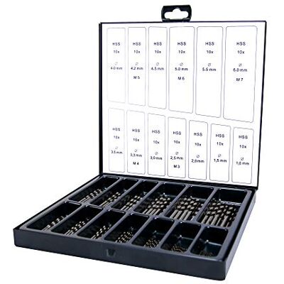RUKO Terrax Juego de brocas helicoidales HSS-R (130 piezas, acero rápido laminadas por rodillo) RUKO Terrax Juego de brocas helicoidales HSS-R (130 piezas, acero rápido laminadas por rodillo)
