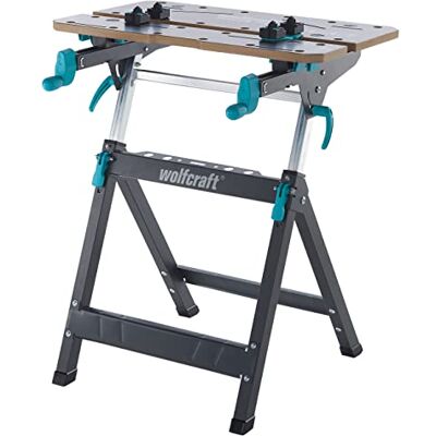 wolfcraft Mesa de sujeción y Banco para máquinas Master 750 Ergo I I El Banco para máquinas y Mesa de sujeción con Altura Regulable wolfcraft Mesa de sujeción y Banco para máquinas Master 750 Ergo I I El Banco para máquinas y Mesa de sujeción con Altura Regulable