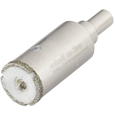 wolfcraft Corona de perforación de diamante "Ceramic" con broca centradora y vástago I I Para instalaciones sanitarias y eléctricas en azulejos y baldosas; profundidad de corte: 45 mm wolfcraft Corona de perforación de diamante "Ceramic" con broca centradora y vástago I I Para instalaciones sanitarias y eléctricas en azulejos y baldosas; profundidad de corte: 45 mm