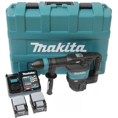 Makita Martillo Demoledor BL 40Vmax XGT SDS-MAX 4,0Ah 6,3Kg 2 bat AVT AWS Makita Martillo Demoledor BL 40Vmax XGT SDS-MAX 4,0Ah 6,3Kg 2 bat AVT AWS