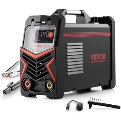 VEVOR Soldador TIG, Máquina de Soldar 2 en 1 de 205 A, Pantalla LED Grande, Soldador Eléctrico Máquina Soldadura TIG con Inversor IGBT y Arranque en Caliente Arc Force, 380 x 160 x 320 mm, Negro VEVOR Soldador TIG, Máquina de Soldar 2 en 1 de 205 A, Pantalla LED Grande, Soldador Eléctrico Máquina Soldadura TIG con Inversor IGBT y Arranque en Caliente Arc Force, 380 x 160 x 320 mm, Negro