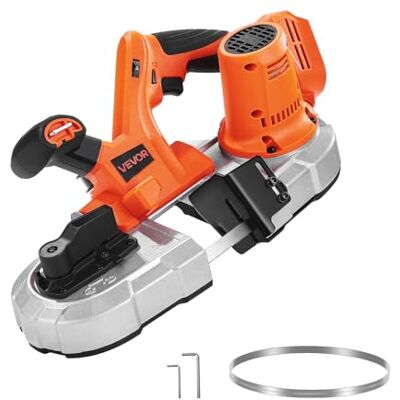 VEVOR Sierra de Cinta Portátil, Corte Profundo de 65 mm 360 W Motor sin Escobillas Sierra de Cinta Inalámbrica y Compacta con Ganchos, Velocidad Variable de 0-192 m/min para Cortar Metal y Madera VEVOR Sierra de Cinta Portátil, Corte Profundo de 65 mm 360 W Motor sin Escobillas Sierra de Cinta Inalámbrica y Compacta con Ganchos, Velocidad Variable de 0-192 m/min para Cortar Metal y Madera