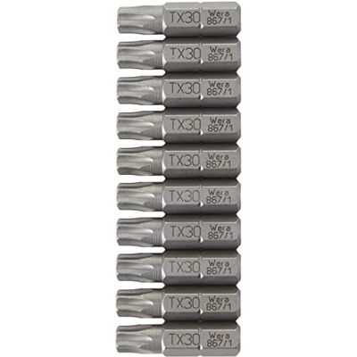 Wera 867/1 DIY Puntas TORX®, TX 30 x 25 mm, 10 piezas Wera 867/1 DIY Puntas TORX®, TX 30 x 25 mm, 10 piezas