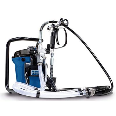 Scheppach Sistema de pulverización de pintura sin aire 750 W máx.207 bar Radio de 7,6 m, caudal de 1,1 l / min, pistola de pulverización con sistema de pintura Scheppach Sistema de pulverización de pintura sin aire 750 W máx.207 bar Radio de 7,6 m, caudal de 1,1 l / min, pistola de pulverización con sistema de pintura