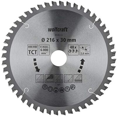 wolfcraft Disco de sierra de corte e ingleteado CT, serie naranja I I Cortes finos y limpios wolfcraft Disco de sierra de corte e ingleteado CT, serie naranja I I Cortes finos y limpios
