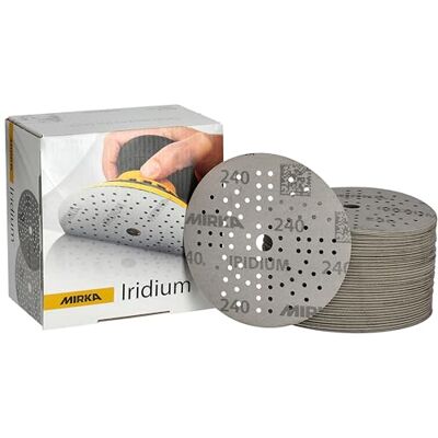 Mirka Abrasivo IRIDIUM - 125mm Grano 240 - 100 unidades Mirka Abrasivo IRIDIUM - 125mm Grano 240 - 100 unidades