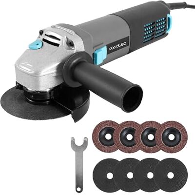 Cecotec Amoladora Angular Eléctrica RadialPower 1000 Filtra. 1000W, Filtros para Proteger el Motor del Polvo, Compatible con Discos de 125mm, Velocidad hasta 16000rpm, Incluye 8 Discos Cecotec Amoladora Angular Eléctrica RadialPower 1000 Filtra. 1000W, Filtros para Proteger el Motor del Polvo, Compatible con Discos de 125mm, Velocidad hasta 16000rpm, Incluye 8 Discos