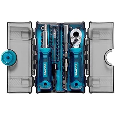 ECLIPSE Professional Tools Juego compacto de brocas y enchufes minimétricos de 78 piezas ECLIPSE Professional Tools Juego compacto de brocas y enchufes minimétricos de 78 piezas