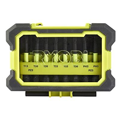 Ryobi Juego de 10 Puntas de Atornillado Especial Impact ONE+ Puntas Mixtas 50mm PH/PZ/TX Inserción Rápida en la Cabeza del Tornillo Zona de Torsión Herramientas Duraderas Ryobi Juego de 10 Puntas de Atornillado Especial Impact ONE+ Puntas Mixtas 50mm PH/PZ/TX Inserción Rápida en la Cabeza del Tornillo Zona de Torsión Herramientas Duraderas