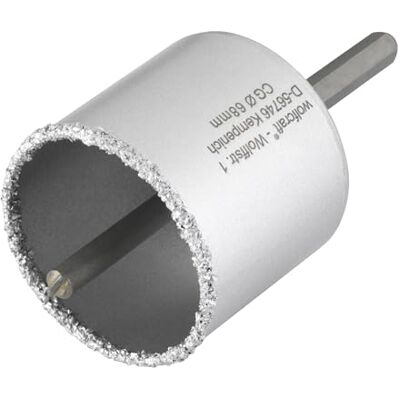 wolfcraft Corona de perforación recubierta de carburo de tungsteno, con adaptador I I Para instalaciones sanitarias y eléctricas en paredes de ladrillo y piedra; profundidad de corte: 55 mm wolfcraft Corona de perforación recubierta de carburo de tungsteno, con adaptador I I Para instalaciones sanitarias y eléctricas en paredes de ladrillo y piedra; profundidad de corte: 55 mm