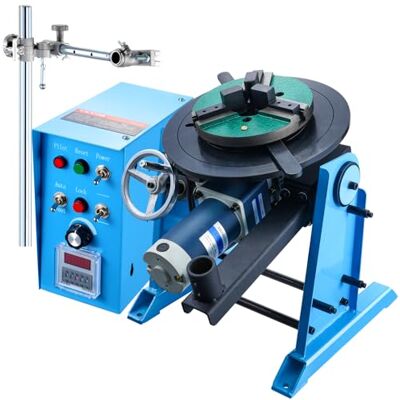 VEVOR Posicionador de soldadura rotativo de 50 kg, placa giratoria de posicionamiento de 0-90° 0,5-6 RPM 120 W, portabrocas de torno de 3 mordazas, soporte de antorcha de 315 mm para cortar, esmerilar VEVOR Posicionador de soldadura rotativo de 50 kg, placa giratoria de posicionamiento de 0-90° 0,5-6 RPM 120 W, portabrocas de torno de 3 mordazas, soporte de antorcha de 315 mm para cortar, esmerilar